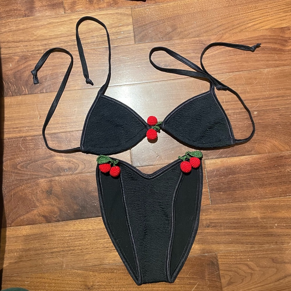 Perfect condition Hunza Bikini with Cherry Accents